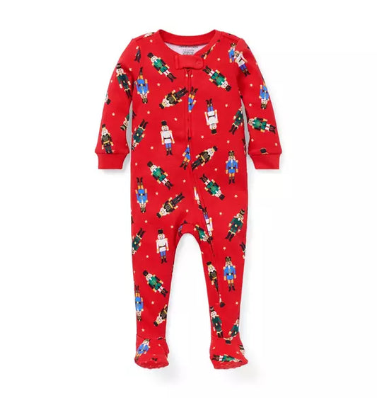 Baby Good Night Footed Pajama In Holiday Nutcracker