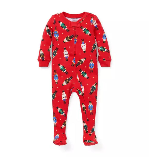 Baby Good Night Footed Pajama In Holiday Nutcracker