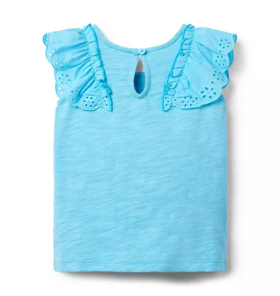 Eyelet Ruffle Top