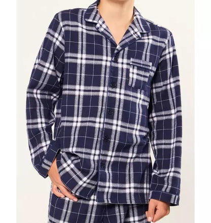 Children's Brushed Twill Pajama in Oxford Tartan