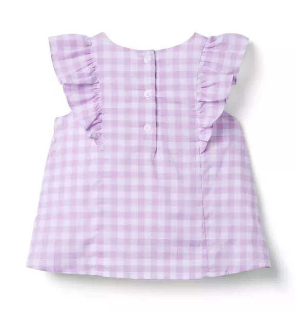 Gingham Ruffle Top
