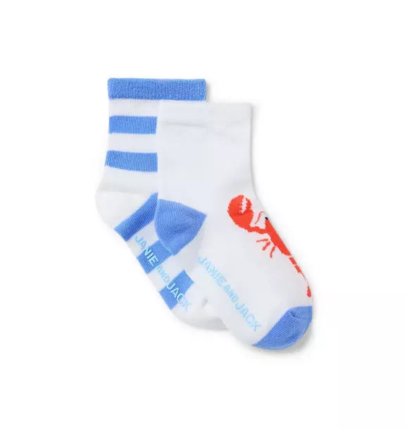 Baby Lobster And Stripe Sock 2-Pack