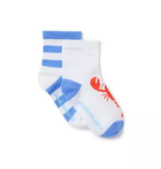 Baby Lobster And Stripe Sock 2-Pack
