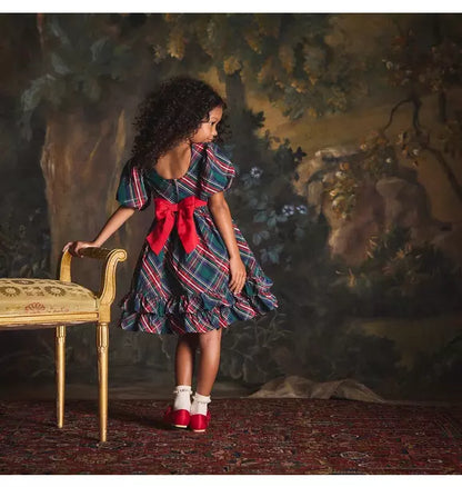 The Bow-Tied Tartan Dress