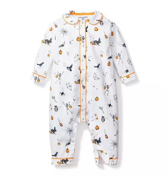 Baby's Twill Cambridge Romper in Trick or Treat