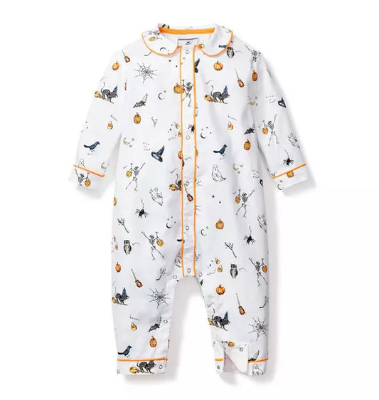 Baby's Twill Cambridge Romper in Trick or Treat