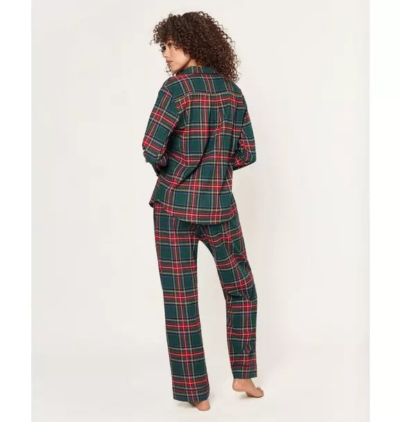 Women's Brushed Twill Pajama Set in Kensington Tartan