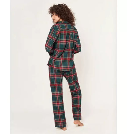 Women's Brushed Twill Pajama Set in Kensington Tartan