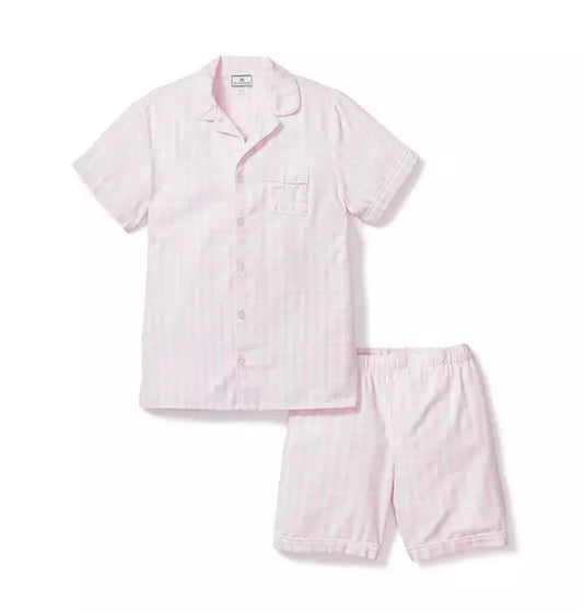 Pink Gingham Short Set