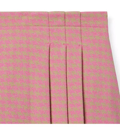 The Houndstooth Pleated Skirt