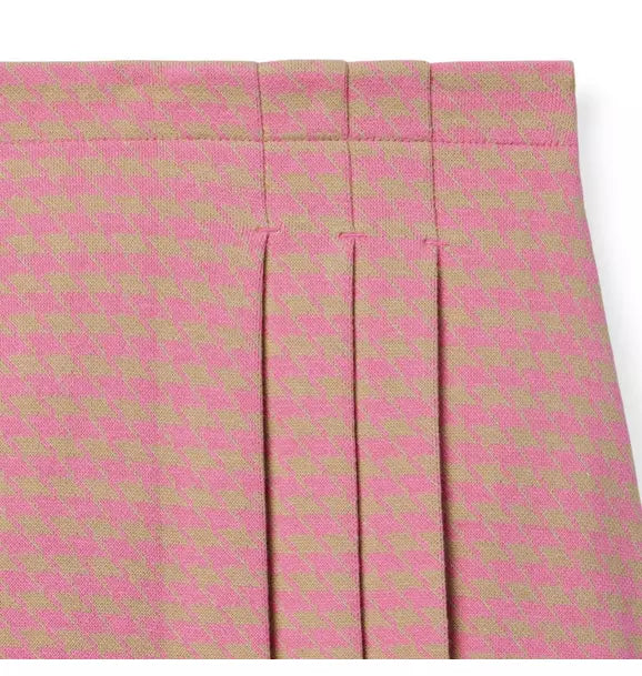 The Houndstooth Pleated Skirt