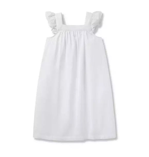 Girl's Twill Clara Nightgown in White