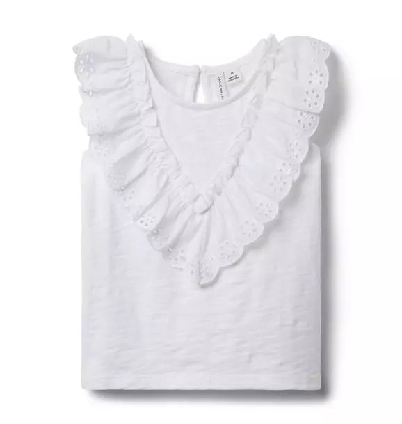 Eyelet Ruffle Top