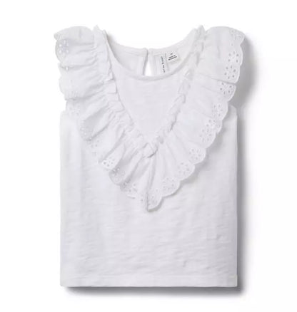 Eyelet Ruffle Top
