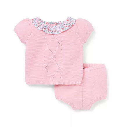 Baby Floral Collar Matching Set