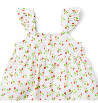 Good Night Ruffle Pajama In Strawberry