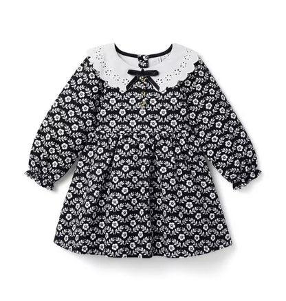 Floral Collared Ponte Dress