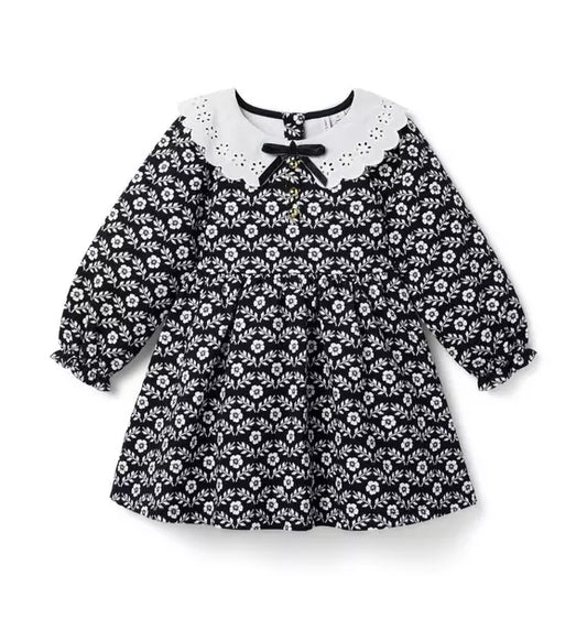 Floral Collared Ponte Dress