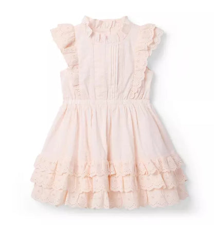 Eyelet Ruffle Party Dress