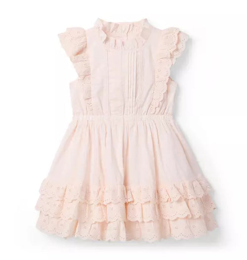 Eyelet Ruffle Party Dress
