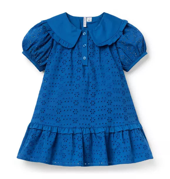 Eyelet Collared Dress