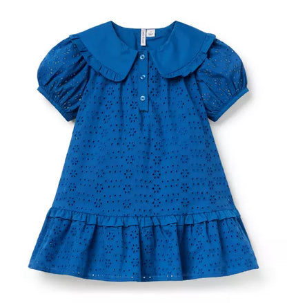 Eyelet Collared Dress