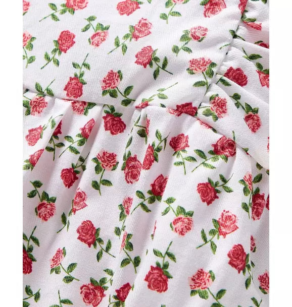 Infants Ruffled Romper in Petite Petals