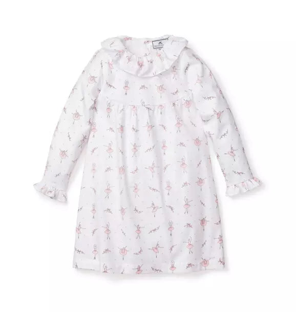 Girl's Twill Scarlett Nightgown in Sugar Plum Fairy