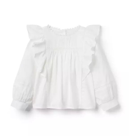 Ruffle Pintuck Top