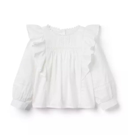 Ruffle Pintuck Top