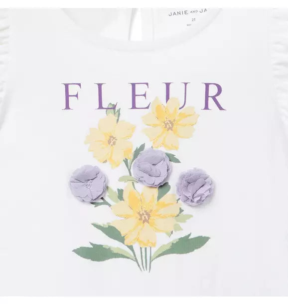 Fleur Ruffle Sleeve Tee