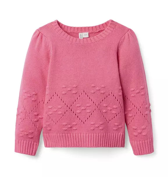 Pointelle Textured Sweater