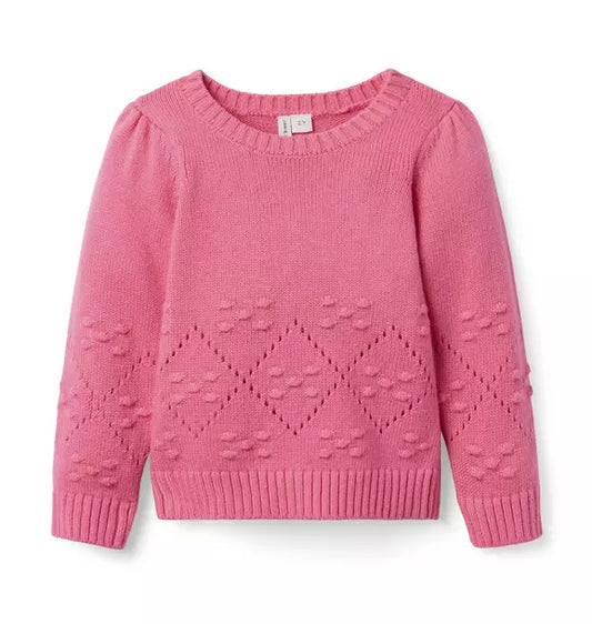 Pointelle Textured Sweater