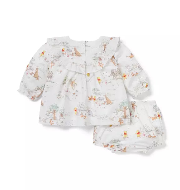Disney Winnie The Pooh Toile Ruffle Matching Set