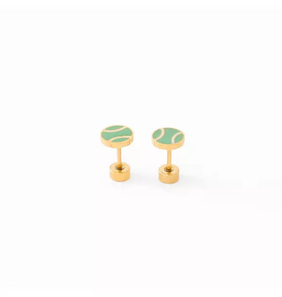 Tennis Ball Stud Earrings