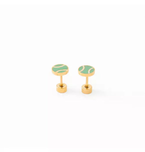 Tennis Ball Stud Earrings