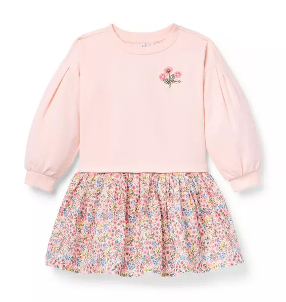 Ditsy Floral Sweatshirt Dress
