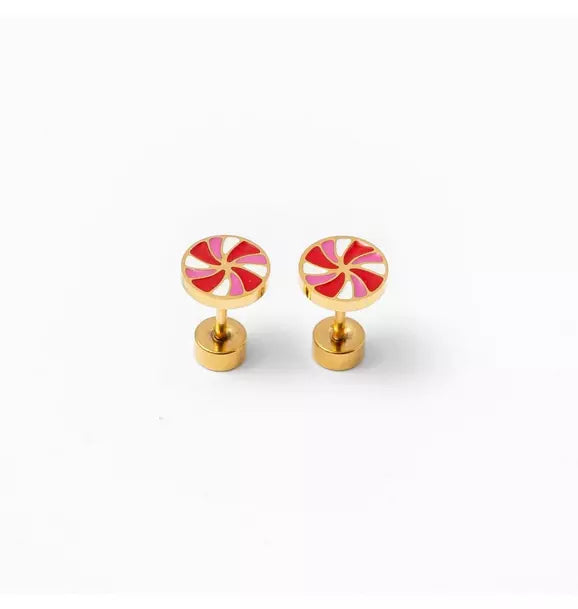 Peppermint Stud Earrings