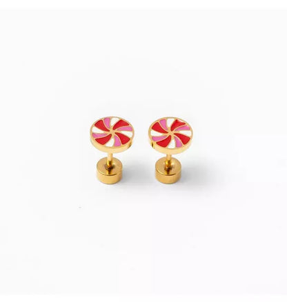 Peppermint Stud Earrings