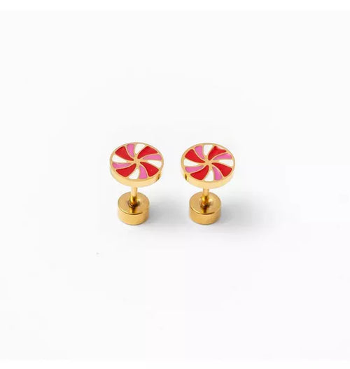 Peppermint Stud Earrings