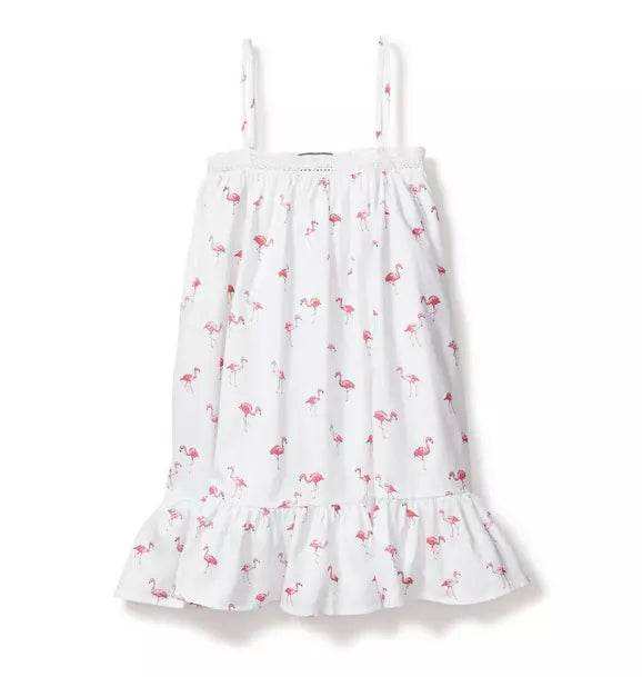 Girl's Twill Lily Nightgown in Flamingos