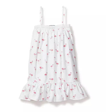Girl's Twill Lily Nightgown in Flamingos