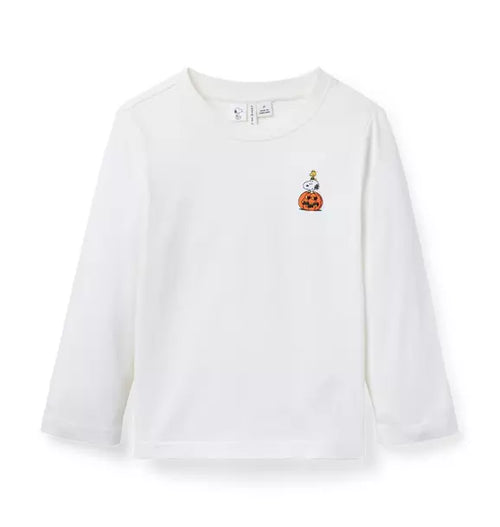 Peanuts Snoopy Pumpkin Embroidered  Tee