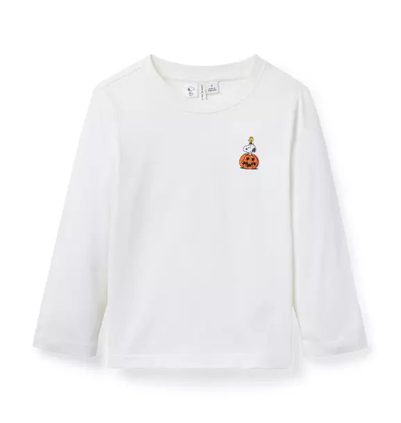 Peanuts Snoopy Pumpkin Embroidered  Tee