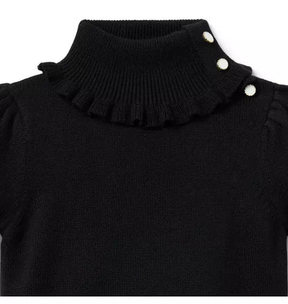 Turtleneck Puff Sleeve Sweater Top