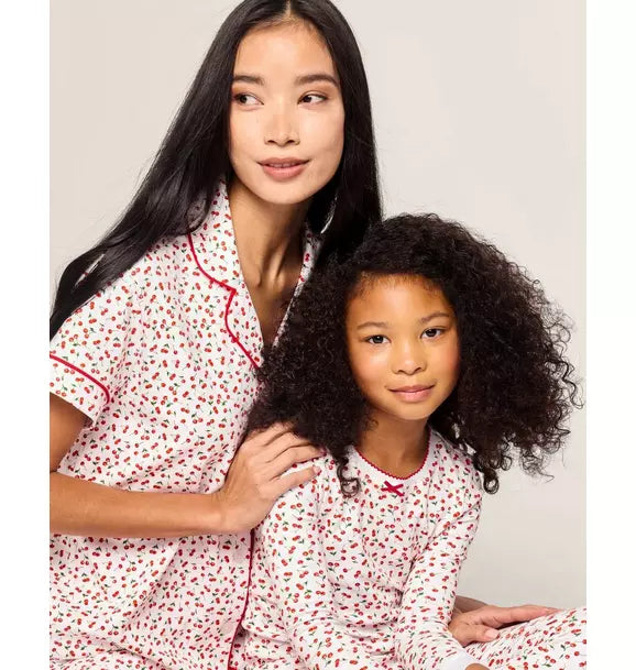 Women's Pima Short Pajama Set in Cherry Orchard