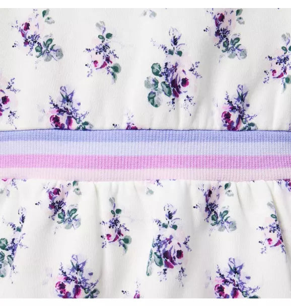 Floral Hooded Fleece Dress