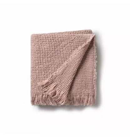 Waffle Muslin Blush Baby Blanket