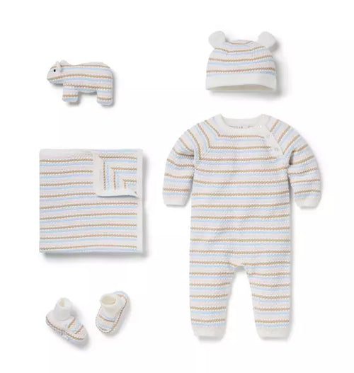 Baby Bundle of Love Striped Textured Knit Gift Set