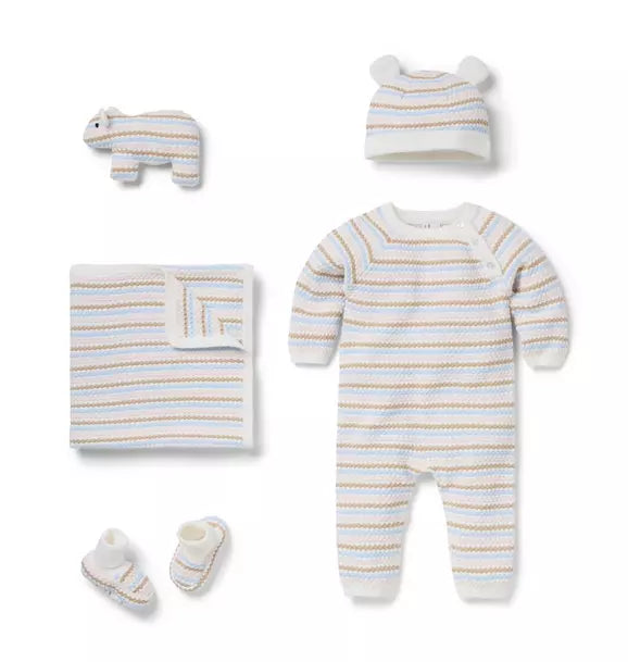 Baby Bundle of Love Striped Textured Knit Gift Set